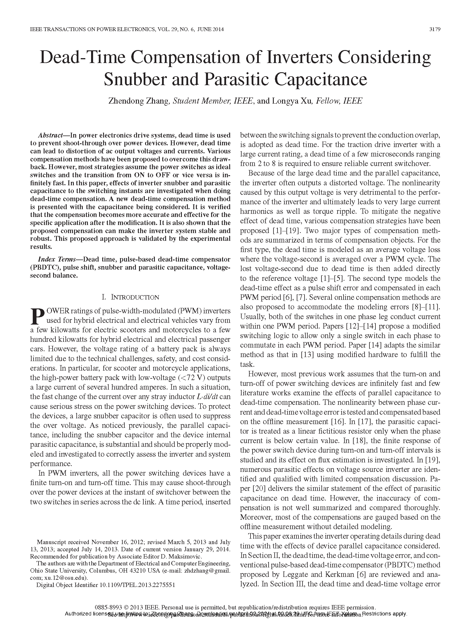 first page of paper